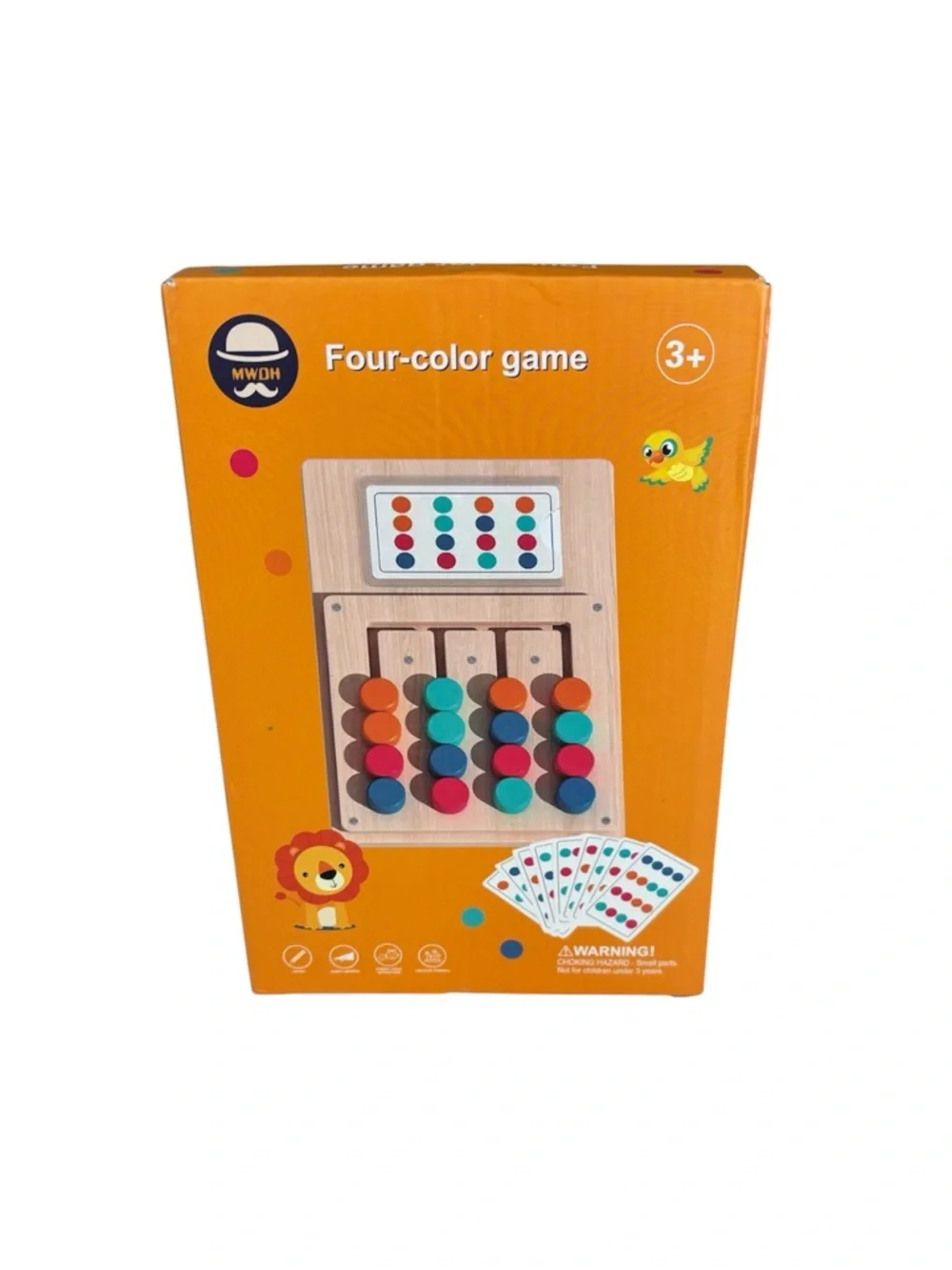 Four-Color Game Montessori-style wooden puzzle board Game